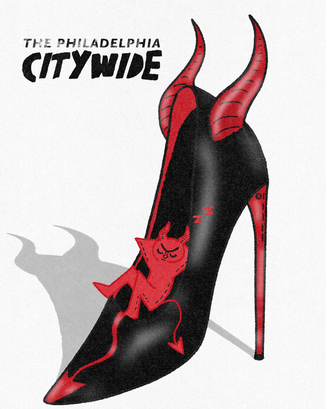 Herald sleeping in a high heel shoe